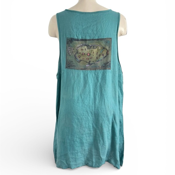 BLUE FISH CLOTHING TUNIC JUMPER TOP DRESS ONE A KIND RARE SZ 1 / UP TO US SZ 16 - Picture 5 of 6